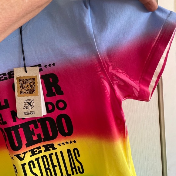 Golden Goose Ania tye dye El Sur del Mundo T Shirt Small NWT. - Picture 5 of 16